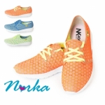 Norka 運動鞋 輕質運動風 時尚點點 素面 綁帶/藍色/橙色/綠色