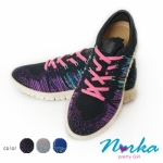 針織鞋 輕走鞋 Norka 運動鞋 時尚3D針織 綁帶 /灰色/黑色/海軍藍