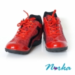 Norka~增高鞋 不敗經典 傳奇再現 時尚運動風 綁帶 運動鞋 紅色